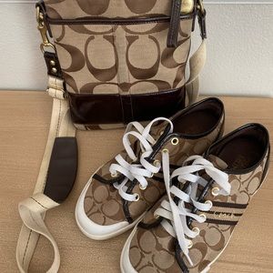 Coach crossbody bag and coach shoes